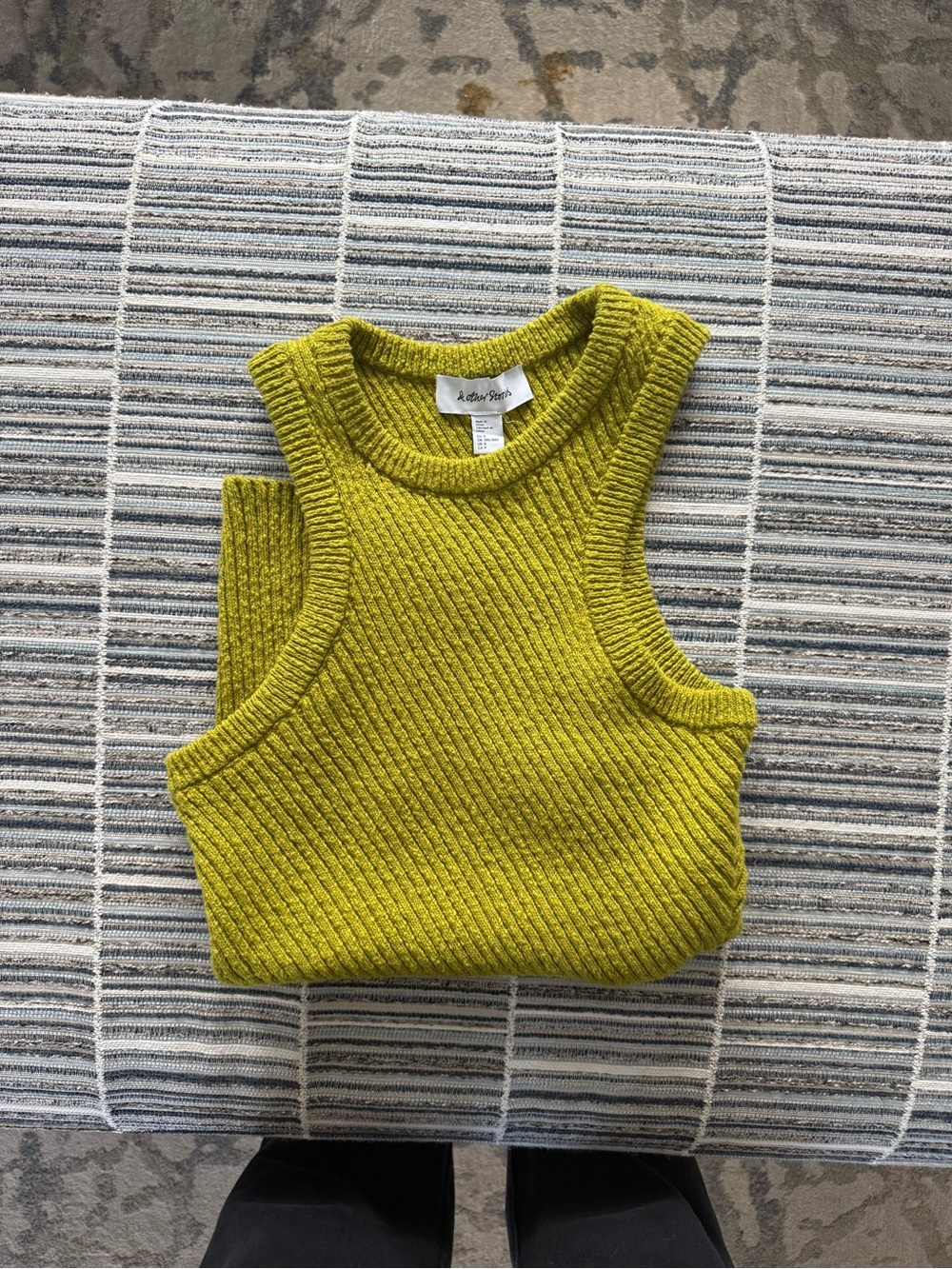 & Other Stories Asymmetric Rib Knit Tank - Picture 4 of 4